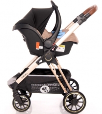 Дитяча коляска трансформер + автокрісло Lorelli Angel Beige